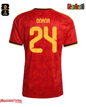 Belgia Amadou Onana #24 Tricou Fotbal Replică Mondial 2026 Barbati Acasa Belgia Amadou Onana #24 Tricou Fotbal Replică Mondial 2026 Barbati Acasa